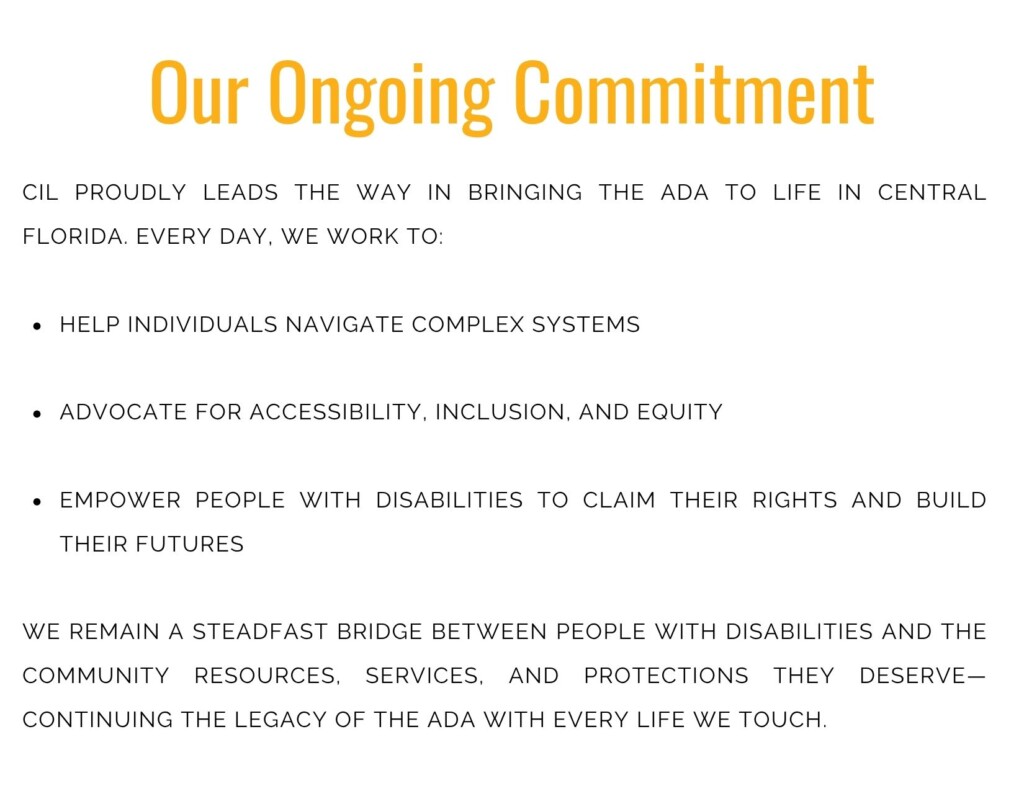 Text about commitment to accessibility and inclusion.