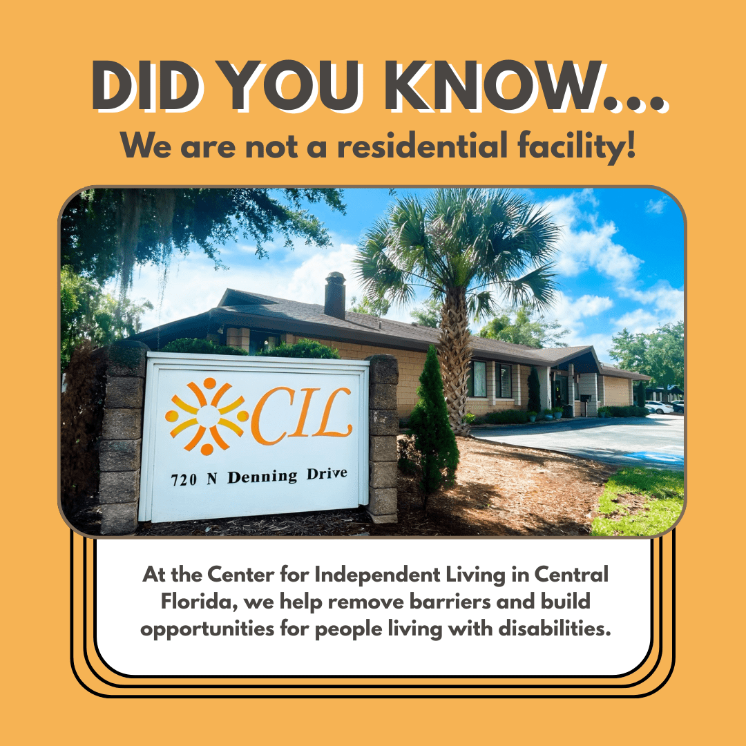 Center for Independent Living sign
