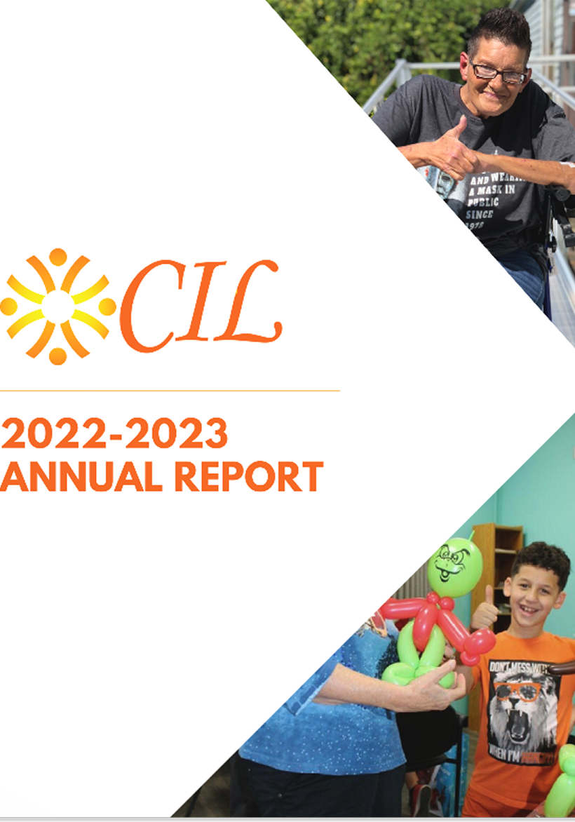 Annual report featuring community members